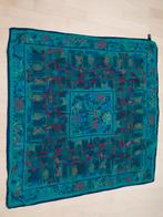 Seide sjaaltje groen  65x75 cm, Verzenden, Zo goed als nieuw, Maat 38/40 (M), Sjaal