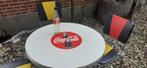 Ronde vintage Coca Cola tafel met vintage stoelen Foodtruck!, Huis en Inrichting, Barren, Ophalen, Gebruikt