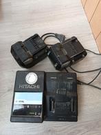 Hitachi / Hikoki oplader + 2 accu's, Doe-het-zelf en Verbouw, Gereedschap | Boormachines, Ophalen of Verzenden, Gebruikt, Boormachine