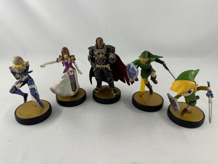 Super Smash Bros Amiibo's Zelda 5 stuks, Verzamelen, Poppetjes en Figuurtjes, Gebruikt, Ophalen of Verzenden