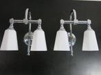 2 art deco stijl wandlampen /muurlampen badkamerlamp, Ophalen of Verzenden, Zo goed als nieuw, Glas