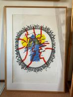 JEF DIEDEREN HOUTDRUK KLEUR GESIGNEERD EN GEDATEERD, Ophalen