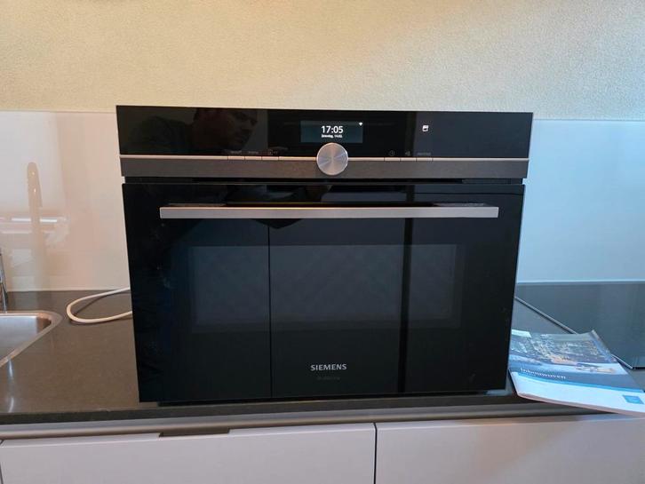 Siemens IQ700 combi stoomoven - Roestschade, Witgoed en Apparatuur, Ovens, Zo goed als nieuw, Inbouw, Oven met grill, 45 tot 60 cm