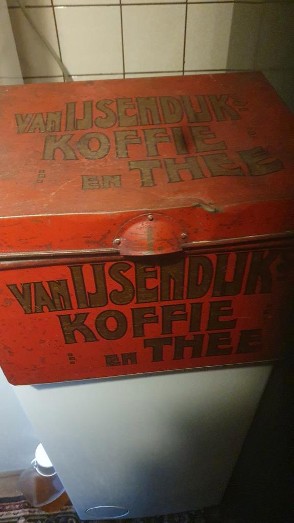 Vintage Van Ijsendijk Koffie en Thee Blik, Antiek en Kunst, Antiek | Overige Antiek, Ophalen of Verzenden