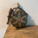 Antieke Koperen Kruithoorn / Buskruit fles, Ophalen of Verzenden