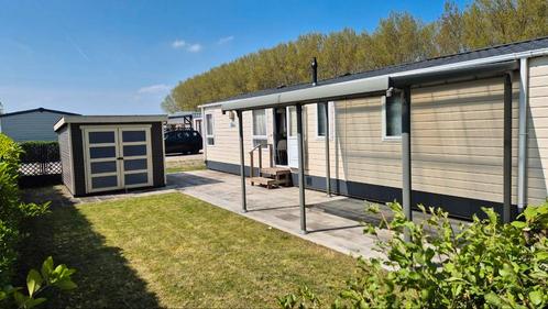 Stacaravan Chalet met Staanplats 15 km Cadzand Nieuwvliet, Caravans en Kamperen, Stacaravans, tot en met 4, Ophalen
