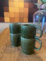 Set van 4 vintage japanse keramiek mokken van Eagle (groen), Antiek en Kunst, Antiek | Keramiek en Aardewerk, Ophalen