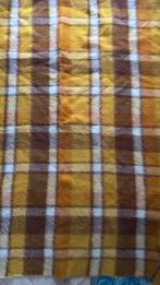 Wollen Deken Oranje/Geel Ruit 125x150cm, Ophalen, 100 tot 150 cm, Zo goed als nieuw, 150 tot 200 cm