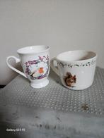 2 kerstbekers met roodborstje en eekhoorn  in 1 koop, Huis en Inrichting, Ophalen of Verzenden, Zo goed als nieuw, Glas, Overige stijlen