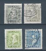 B319 – Scandinavië  - Ijsland – MiNr 183-186 (gestempeld), Verzenden, IJsland, Gestempeld
