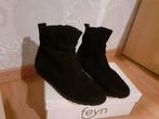 ZWARTE NUBUCK LAARSJES FEYN MAAT 39, Kleding | Dames, Schoenen, Ophalen of Verzenden, Zo goed als nieuw, Zwart