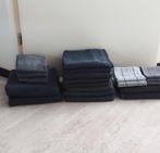 Set grijze handdoeken - douchematjes - keukentextiel, Ophalen, Zo goed als nieuw, Grijs, Handdoek
