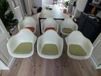 Vitra Eames DAR - 6x incl. parkhaus seatpads, Huis en Inrichting, Stoelen, Ophalen, Gebruikt, Wit, Metaal