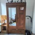 Art Deco Kledingkast met Spiegel & Visgraat Fineer, Antiek en Kunst, Antiek | Meubels | Kasten, Ophalen of Verzenden