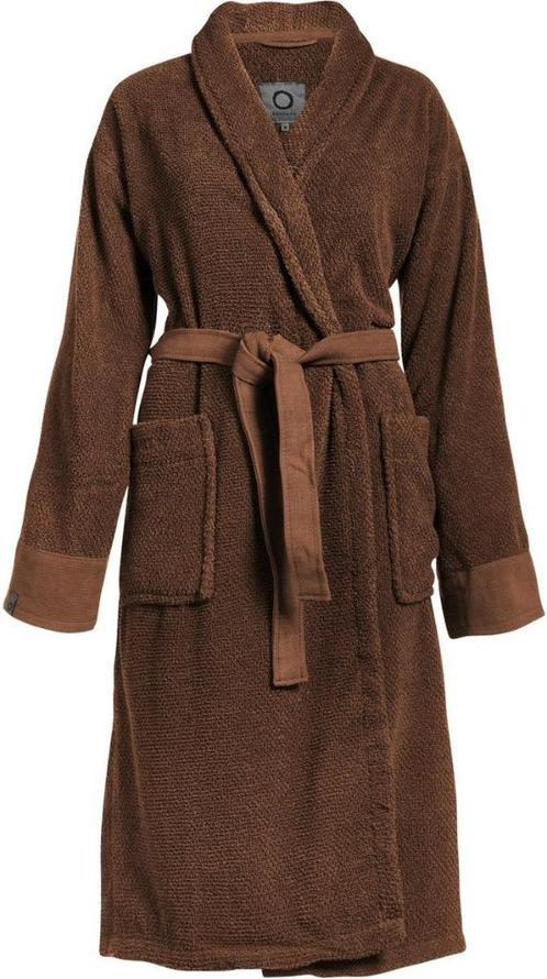 Essenza badjas Organic bruin maat XS, Huis en Inrichting, Badkamer | Badtextiel en Accessoires, Nieuw, Overige typen, Bruin, Verzenden