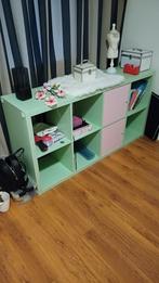 Ikea vakkenkast 8vakken rose/mint groen, Huis en Inrichting, Ophalen, Gebruikt, 100 tot 150 cm, Minder dan 100 cm