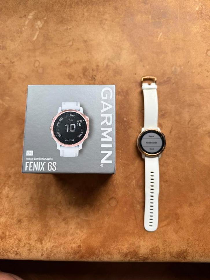 Garmin Fenix 6S, Sieraden, Tassen en Uiterlijk, Smartwatches, Zo goed als nieuw, iOS, Wit, Afstand, Calorieverbanding, Conditie