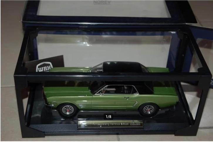 1:18 FORD MUSTANG COUPE 1965 green LTD Norev 182803 WRH, Hobby en Vrije tijd, Modelauto's | 1:18, Zo goed als nieuw, Auto, Norev
