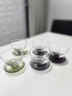 bowl glazen, dessert glazen van gekleurd glas, Antiek en Kunst, Ophalen