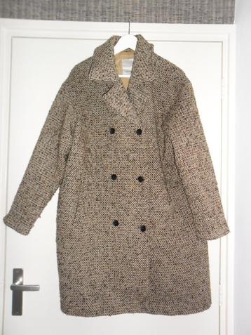Soyaconcept Bruin/Beige Winterjas Met Knopen Maat L beschikbaar voor biedingen