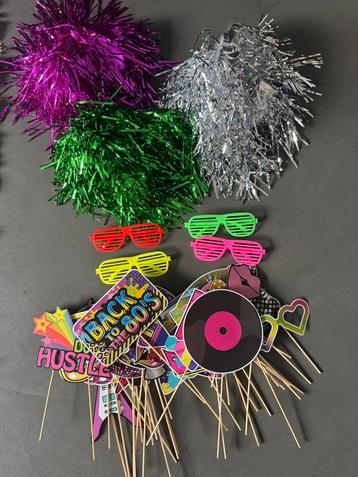 Photobooth Props: 80’s Disco thema (2/2) beschikbaar voor biedingen