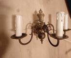 Antieke elektrische Wandlamp brons, Amsterdam., Ophalen of Verzenden, Gebruikt, Metaal, Antiek