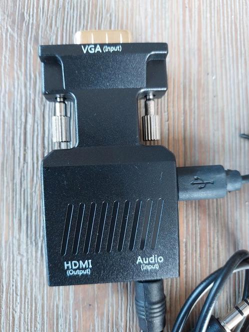 Converter (VGA Input) inclusief audiokabel en voedingskabel., Computers en Software, Pc- en Netwerkkabels, Nieuw, Ophalen of Verzenden