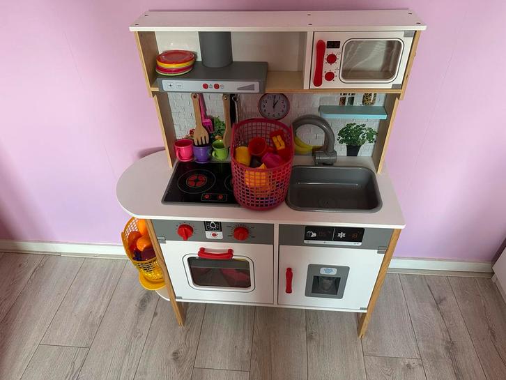 Lidl Speelkeuken met Accessoires, Kinderen en Baby's, Speelgoed | Speelkeukens, Zo goed als nieuw, Speelkeuken, Hout, Ophalen