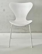 Fritz Hansen wit met houtnerf vlinderstoelen 4 stuks, Ophalen, Zo goed als nieuw, Wit