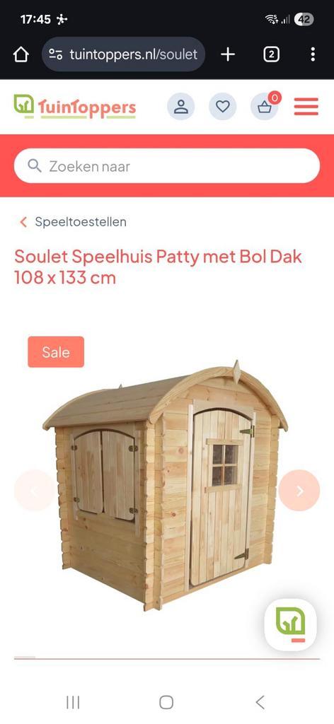 Tuinhuisje voor de kinderen, Kinderen en Baby's, Speelgoed | Buiten | Speelhuisjes, Zo goed als nieuw, Hout, Ophalen