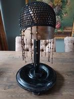 Antieke hoeden standaard hout, op poot,  met flapper hoedje, Ophalen of Verzenden