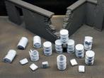 12 German oil drums & 5 jerry cans, 1:35, resin/3D printed, Ophalen of Verzenden, Nieuw, 1:35 tot 1:50, Diorama