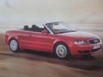 Audi A4 Cabrio 05-2002 Brochure, Ophalen of Verzenden, Zo goed als nieuw, Audi