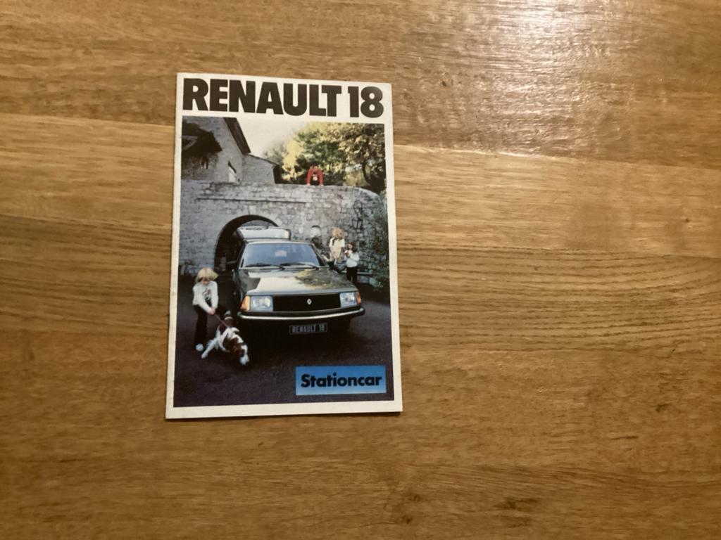 Renault 18 Brochure - Stationcar, Ophalen of Verzenden, Gelezen, Renault