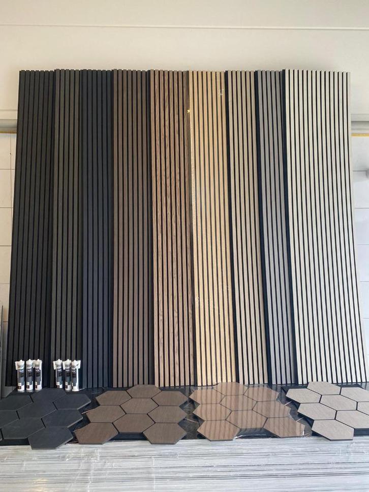 Akoestische Panelen 260x60cm NERGENS goedkoper in 15 kleuren, Doe-het-zelf en Verbouw, Platen en Panelen, Nieuw, Hout, 20 tot 50 mm