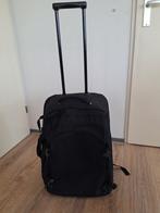 Zwarte Rolkoffer / Rugzak - Weinig Gebruikt!, Sieraden, Tassen en Uiterlijk, Koffers, Ophalen, Gebruikt, 50 tot 60 cm, Verstelbaar tot rugtas