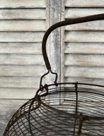 Brocante fer de fil eiermand draadmand, Ophalen of Verzenden