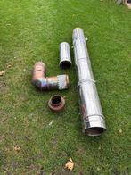 Kachelpijp, Doe-het-zelf en Verbouw, Ophalen, Gebruikt, 4 tot 6 meter, Rvs