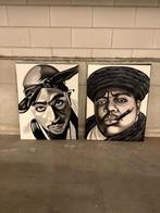 Handgeschilderde portretten 2Pac & BIG, Antiek en Kunst, Kunst | Schilderijen | Modern, Ophalen of Verzenden
