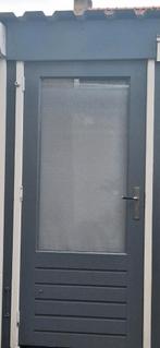 Buitendeur met kozijnen en slot, Ophalen, Gebruikt, 80 tot 100 cm, Glas