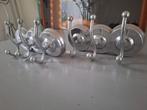 Chrome Metalen Kapstokhaken - Set van 2, Gebruikt, Wandhaken, Ophalen of Verzenden, Minder dan 100 cm