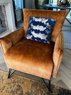 2x Goossens Lygo Fauteuil - Mosterdgeel, Huis en Inrichting, Fauteuils, Ophalen, Zo goed als nieuw, Stof, 75 tot 100 cm