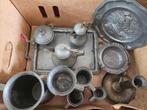 Doos met diverse oude voorwerpen, diverse metalen, Antiek en Kunst, Ophalen