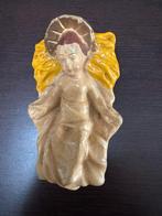 Kerstkindje in kribbe gips minstens 60 jaar oud., Diversen, Kerst, Ophalen of Verzenden, Zo goed als nieuw