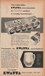 retro reclame 1960 Kwatta cacaobekers spaaractie, Verzenden, Overige typen