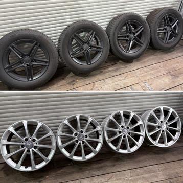 Mercedes A klasse winterset + set 17 inch velgen, nieuwstaat beschikbaar voor biedingen