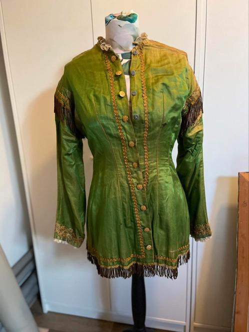 Antiek zijden theaterjasje maat 36, Kleding | Dames, Carnavalskleding en Feestkleding, Gedragen, Maat 34 (XS) of kleiner, Ophalen of Verzenden
