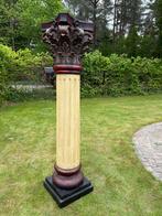 Griekse Korinthische zuil Acunthus 150 cm hoog, Ophalen, Nieuw, Hout