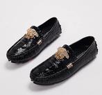 Zwarte lak heren loafers schoenen mannen instappers leren, Verzenden, Nieuw, Zwart, Loafers