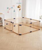 Inklapbare Houten Grondbox – 192x192x68 cm, Kinderen en Baby's, Boxen, Ophalen of Verzenden, Zo goed als nieuw, Vierkant